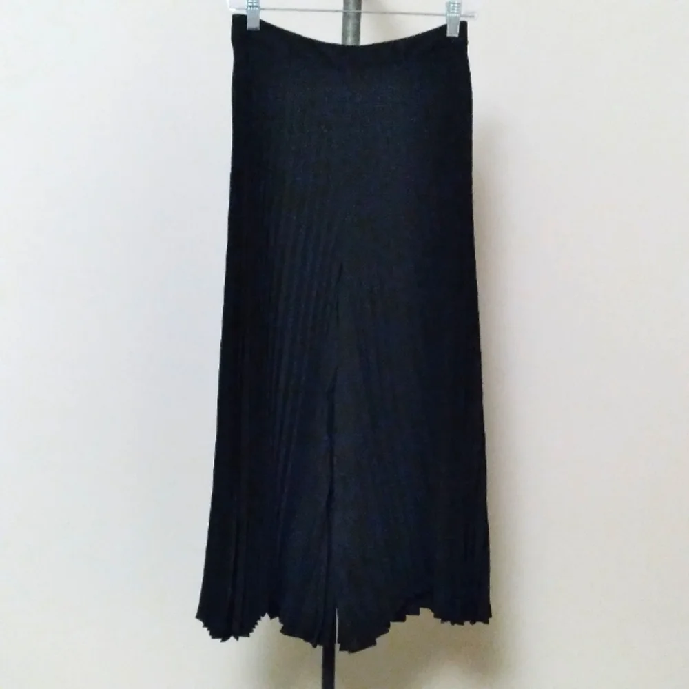 NWT - ZIMMERMANN Black Fanned Pants Wide-leg Cropped Pants, size 4 - Picture 2 of 14